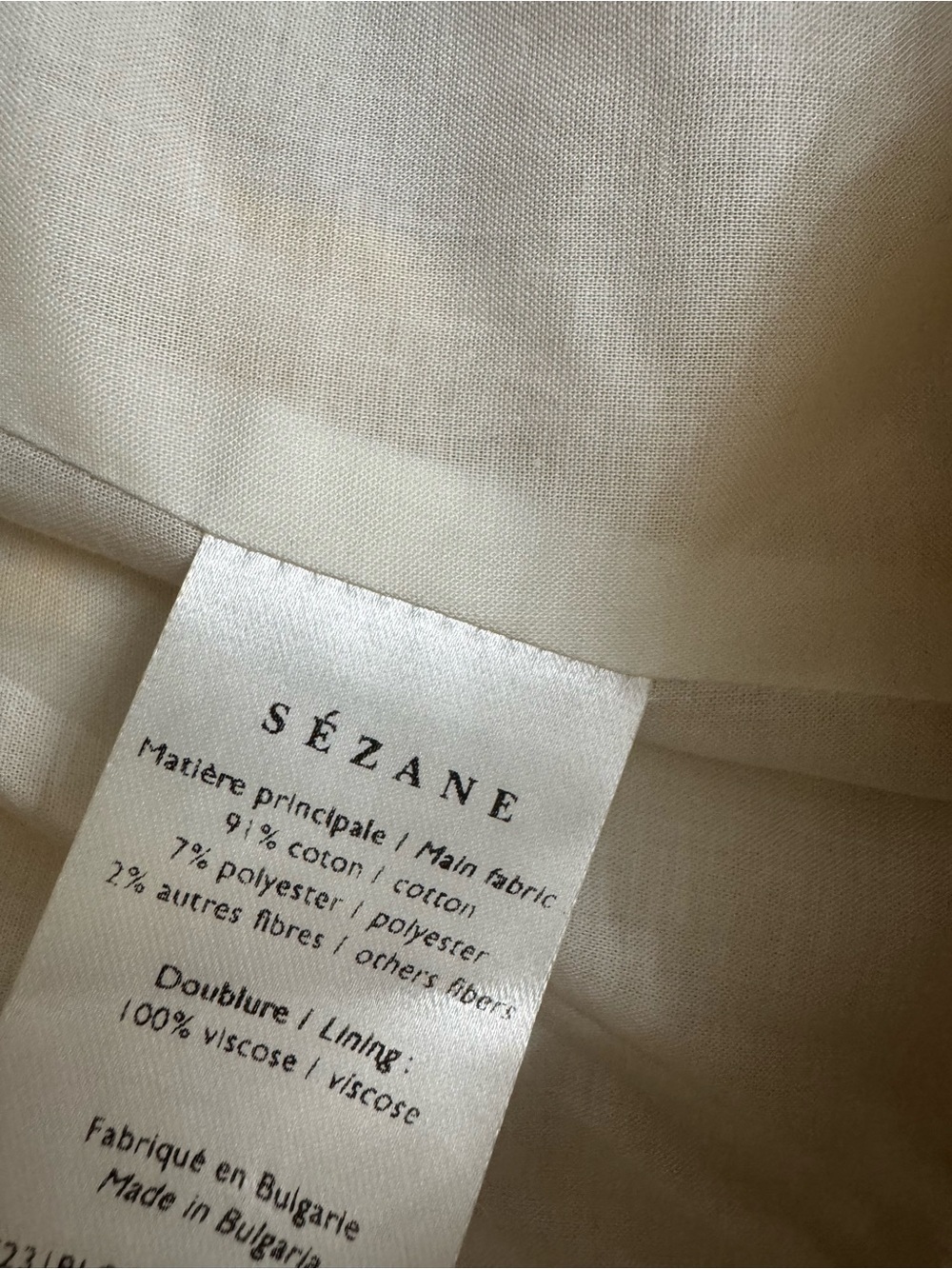 Sezane Yellow and White Floral Tie-Back Crop Top BRAND NEW W/O TAGS - Picture 7 of 8